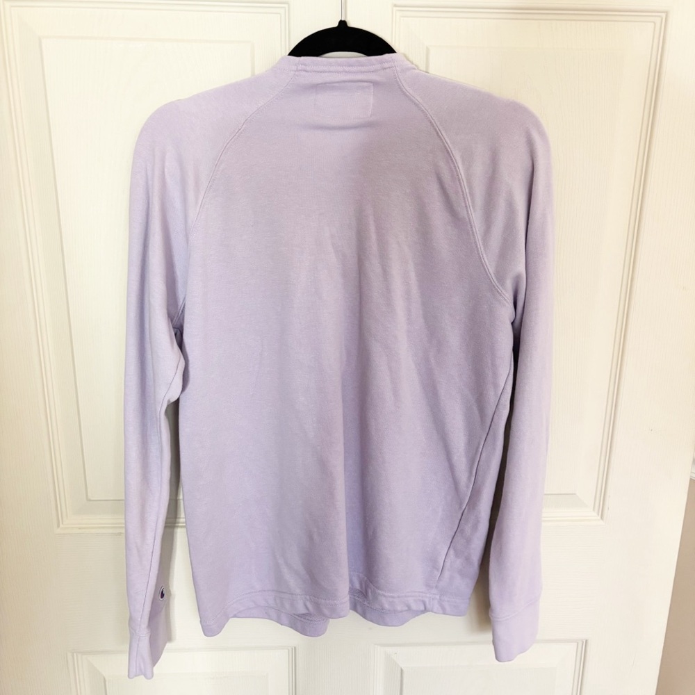 Champion Lavender Half Zip Pullover Sweatshirt Size Small - Picture 2 of 6
